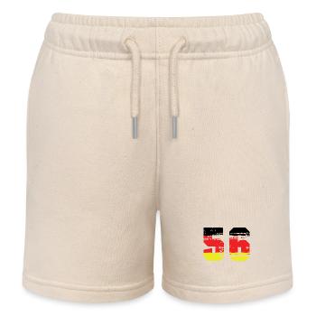 56 Number Germany Jersey - Kids Organic Sweat Shorts by Stanley/Stella - soft Ecru - Front