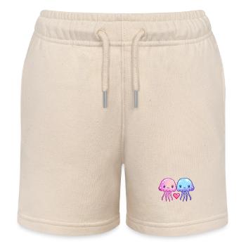 Méduse Couple Amour Couple Amoureux - Short de jogging enfant bio Stanley/Stella - écru doux - Devant