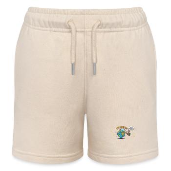 Lustig Geografie Die ganze Welt auf den Schultern - Kinder Organic Joggingshorts Mini Bolter von Stanley/Stella - Natur - Vorne