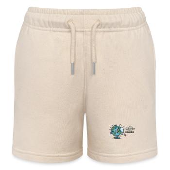 Lustig Geografie Die ganze Welt auf den Schultern - Kinder Organic Joggingshorts Mini Bolter von Stanley/Stella - Natur - Vorne