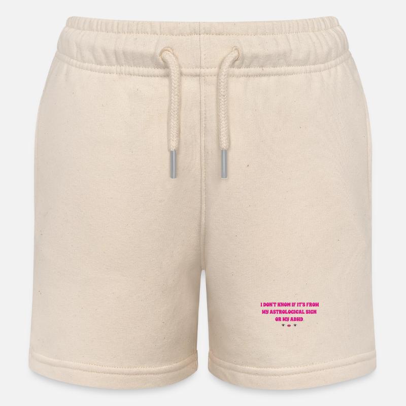 Astro ADHD girly - Short de jogging enfant bio Stanley/Stella - écru doux