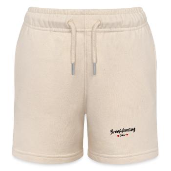 Breakdancing Crew Herz - Kinder Organic Joggingshorts Mini Bolter von Stanley/Stella - Natur - Vorne