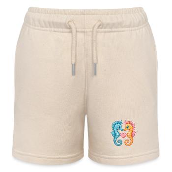 Hippocampe Couple Amour Couple Amoureux - Short de jogging enfant bio Stanley/Stella - écru doux - Devant
