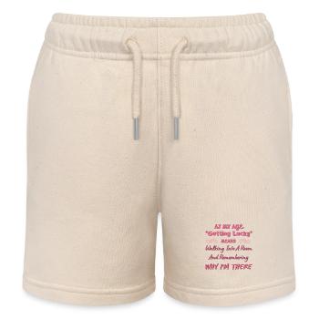 At My Age "Getting Lucky" Means ... Aging Humour - Kids Organic Sweat Shorts by Stanley/Stella - soft Ecru - Front