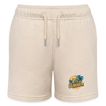 Hello Summer It's Been A Long Time für einen - Kinder Organic Joggingshorts Mini Bolter von Stanley/Stella - Natur - Vorne