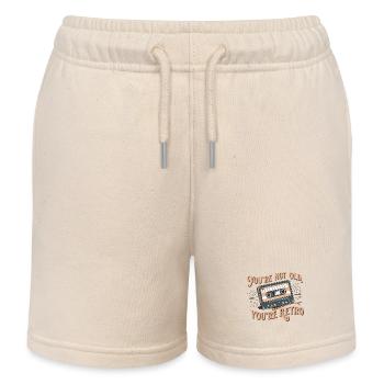 You're Not Old You're Retro Classic Cassette Tape - Kinder Organic Joggingshorts Mini Bolter von Stanley/Stella - Natur - Vorne