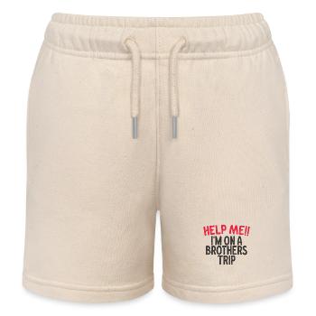 Geschwister Ich Bin Auf Einer Brüderreise - Kinder Organic Joggingshorts Mini Bolter von Stanley/Stella - Natur - Vorne