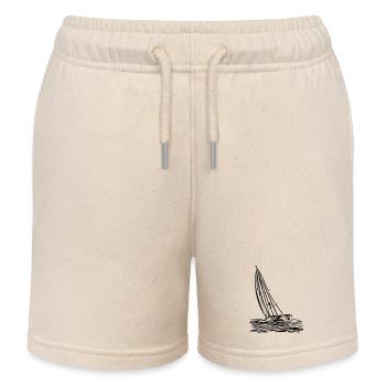 Voilier au vent - Short de jogging enfant bio Stanley/Stella - écru doux - Devant