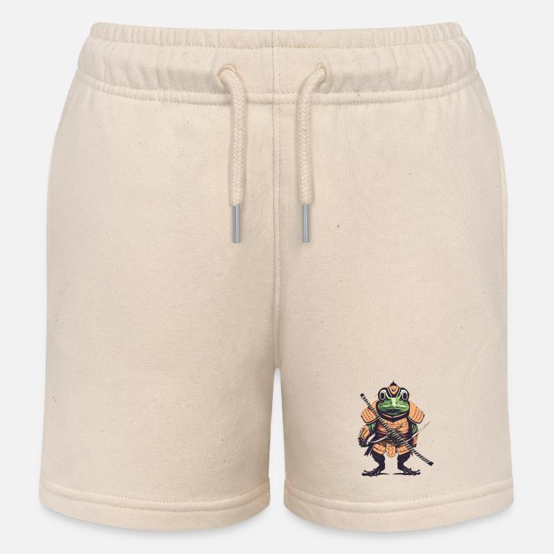 Archer grenouille - Short de jogging enfant bio Stanley/Stella - écru doux