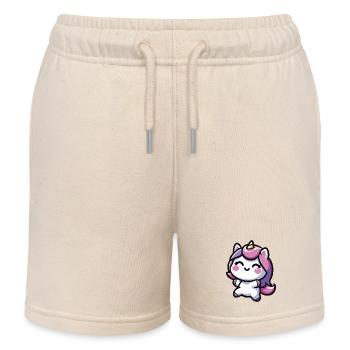 adorable conception de licorne kawaii - Short de jogging enfant bio Stanley/Stella - écru doux - Devant