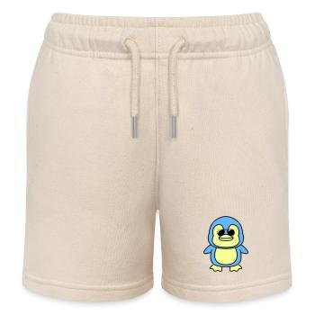pinguin comic cool - Kinder Organic Joggingshorts Mini Bolter von Stanley/Stella - Natur - Vorne