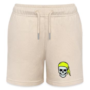 Crâne Pirate Ahoy - Short de jogging enfant bio Stanley/Stella - écru doux - Devant