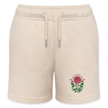 Rose Blossom - Kids Organic Sweat Shorts by Stanley/Stella - soft Ecru - Front
