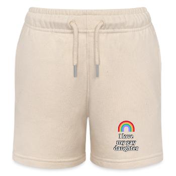 Ich liebe meine schwule Tochter - Kinder Organic Joggingshorts Mini Bolter von Stanley/Stella - Natur - Vorne