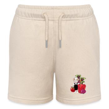 Mouse Cook Cooks Cook Vegetables Vegetarian Cooking - Kids Organic Sweat Shorts by Stanley/Stella - soft Ecru - Front