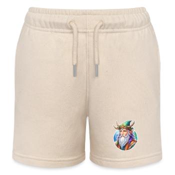 Aquarelles de druide - Short de jogging enfant bio Stanley/Stella - écru doux - Devant