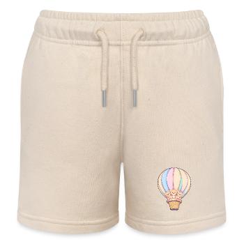 Teddybär-Abenteuer in einem Regenbogen-Heißluftballon - Kinder Organic Joggingshorts Mini Bolter von Stanley/Stella - Natur - Vorne
