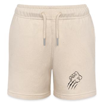 Animal Claws - Kids Organic Sweat Shorts by Stanley/Stella - soft Ecru - Front