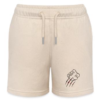 Animal Claws - Kids Organic Sweat Shorts by Stanley/Stella - soft Ecru - Front