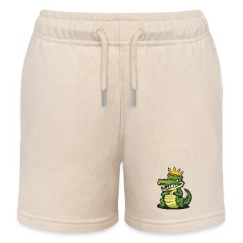 Alligator Cartoon Couronne - Short de jogging enfant bio Stanley/Stella - écru doux - Devant