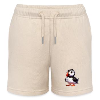 Macareux - Short de jogging enfant bio Stanley/Stella - écru doux - Devant