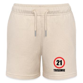 trisomie 21 - Short de jogging enfant bio Stanley/Stella - écru doux - Devant