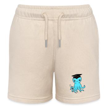 Oktopus Schulabschluss Abitur bestanden College - Kinder Organic Joggingshorts Mini Bolter von Stanley/Stella - Natur - Vorne