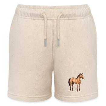 Cheval - Short de jogging enfant bio Stanley/Stella - écru doux - Devant