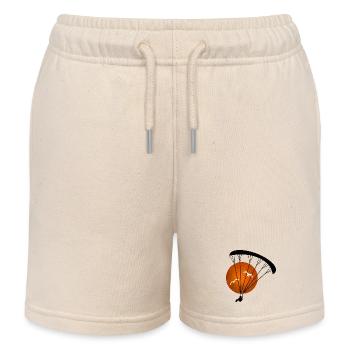 Sonnenuntergang Paragliding Silhouette - Kinder Organic Joggingshorts Mini Bolter von Stanley/Stella - Natur - Vorne
