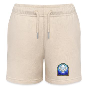 Owl and Moon - Kids Organic Sweat Shorts by Stanley/Stella - soft Ecru - Front
