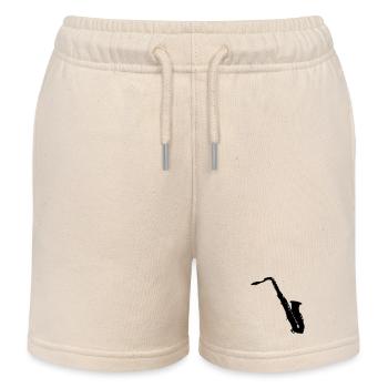 saxophone - Kids Organic Sweat Shorts by Stanley/Stella - soft Ecru - Front