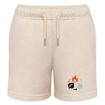 Feuer, Wasser, Pflanzenelemente - Kinder Organic Joggingshorts Mini Bolter von Stanley/Stella - Natur - Vorne