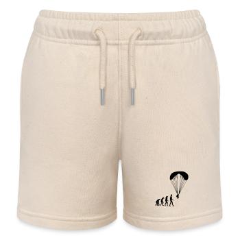 Paragliding / Paraglider / Parapente / Gleitschirm - Kids Organic Sweat Shorts by Stanley/Stella - soft Ecru - Front