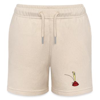 Jumping Pömpel - Kids Organic Sweat Shorts by Stanley/Stella - soft Ecru - Front