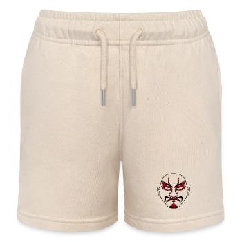 Japanischer Kabuki Gesicht - Kinder Organic Joggingshorts Mini Bolter von Stanley/Stella - Natur - Vorne