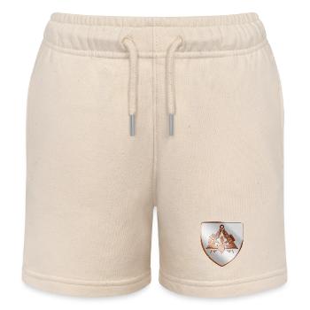 Maurer Wappen Schild in 3D - Kinder Organic Joggingshorts Mini Bolter von Stanley/Stella - Natur - Vorne