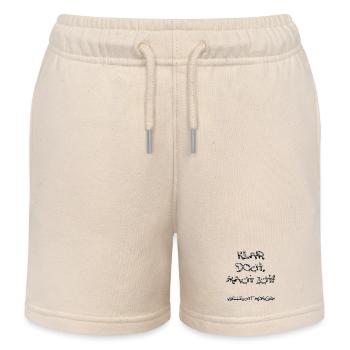 Klar doch mach ich vielleicht Morgen, Schriftzug - Kinder Organic Joggingshorts Mini Bolter von Stanley/Stella - Natur - Vorne