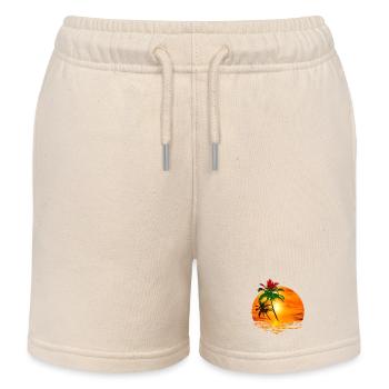 Travel Exotic Palmen Sonne - Kinder Organic Joggingshorts Mini Bolter von Stanley/Stella - Natur - Vorne