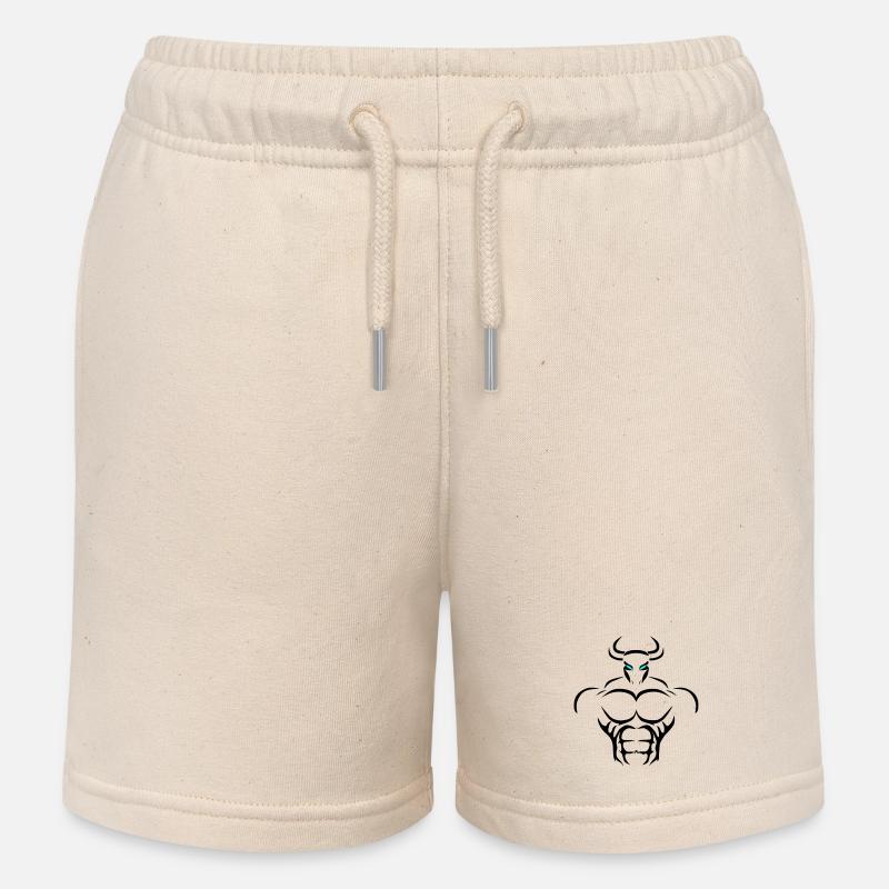 Alpha Taurus Deluxe - Kids Organic Sweat Shorts by Stanley/Stella - soft Ecru