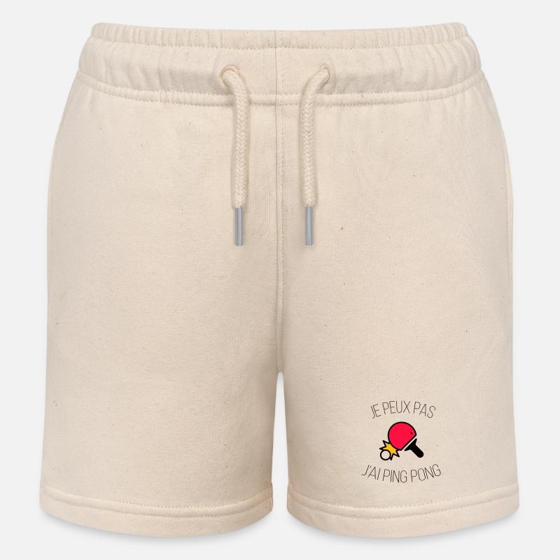 je peux pas j ai ping pong - Short de jogging enfant bio Stanley/Stella - écru doux