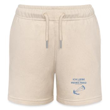 Ich liebe es wenn meine Frau mich Kiten lässt - Kinder Organic Joggingshorts Mini Bolter von Stanley/Stella - Natur - Vorne