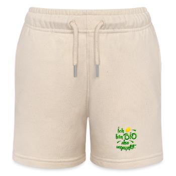 Biologisch Zitrone lusitge coole Motiv - Kinder Organic Joggingshorts Mini Bolter von Stanley/Stella - Natur - Vorne