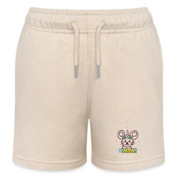 Carnival, Carnival, Mouse - Kids Organic Sweat Shorts by Stanley/Stella - soft Ecru - Front
