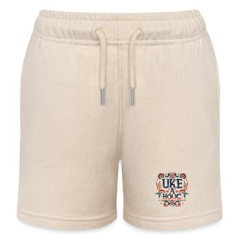 Uke-aholic - Kids Organic Sweat Shorts by Stanley/Stella - soft Ecru - Front