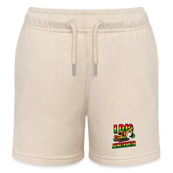 Ich grabe Juneteenth Fäuste Traktor Bau-LKW - Kinder Organic Joggingshorts Mini Bolter von Stanley/Stella - Natur - Vorne