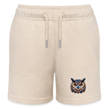 Hibou - Short de jogging enfant bio Stanley/Stella - écru doux - Devant