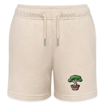Comic Bonsai Baum - Kinder Organic Joggingshorts Mini Bolter von Stanley/Stella - Natur - Vorne