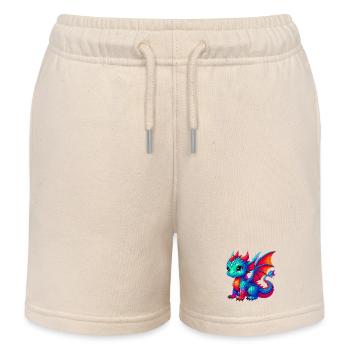 Drache - Kinder Organic Joggingshorts Mini Bolter von Stanley/Stella - Natur - Vorne