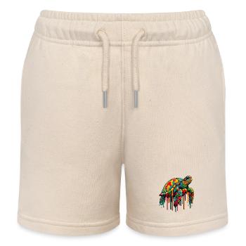 Schildkröte - Kinder Organic Joggingshorts Mini Bolter von Stanley/Stella - Natur - Vorne