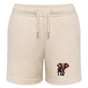 Elefant - Kinder Organic Joggingshorts Mini Bolter von Stanley/Stella - Natur - Vorne